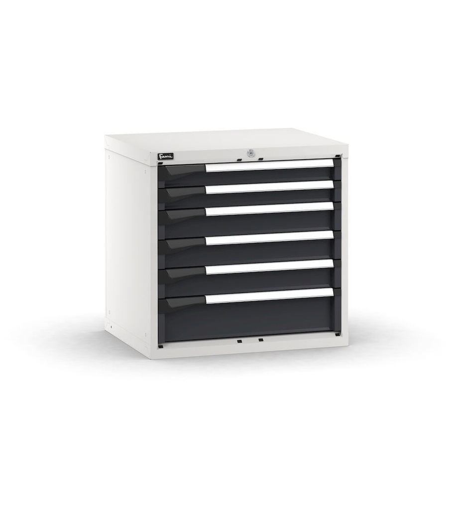 [M32A070C01044PD] Cassettiera Master con 6 cassetti 2x75 3x100 1x150 – H 700 mm – Grigio chiaro + Grigio antracite (RAL 7035+7016)