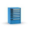 [M32A100C010BQ04] Cassettiera Master con 8 cassetti 1x50 2x75 3x100 1x150 1x250 – H 1000 mm – 714 × 573 × 1000 mm (36×27 EH), Flessibile – fino a 100 kg, Blu (RAL 5012)