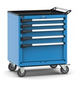 [M32R070C0104204] Armadio con ruote con 5 cassetti 2x75 2x100 1x250 Master – H 922 mm – Blu (RAL 5012)