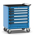 [M32R070C0104404] Armadio con ruote con 6 cassetti 2x75 3x100 1x150 Master – H 922 mm – 777 × 594 × 922 mm (36×27 EH), Blu (RAL 5012)