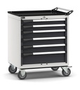 [M32R070C01044PD] Armadio con ruote con 6 cassetti 2x75 3x100 1x150 Master – H 922 mm – 777 × 594 × 922 mm (36×27 EH), Grigio chiaro + Grigio antracite (RAL 7035+7016)