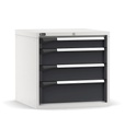 [M33A070C01049PD] Armadio con 4 cassetti 1x100 2x150 1x200 Master – H 700 mm – 714 × 726 × 700 mm (36×36 EH), Grigio chiaro + Grigio antracite (RAL 7035+7016)