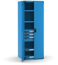 [M33A200C010FW04] Cassettiera Master con porte con 3 cassetti 2xPR 2x100 1x150 2xPE – H 2000 mm – 714 × 726 × 2000 mm (36×36 EH), Flessibile – fino a 100 kg, Blu (RAL 5012)