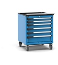 [M33R070C0104404] Armadio con ruote con 6 cassetti 2x75 3x100 1x150 Master – H 922 mm – 724 × 790 × 922 mm (36×36 EH), Blu (RAL 5012)