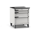 [M33R070C0102908] Armadio con ruote con 3 cassetti 1x100 1x200 1x300 Master – H 922 mm – Grigio chiaro (RAL 7035)