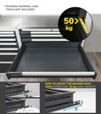Armadio con ruote con 7 cassetti 2x75 3x100 2x150 Master – H 1117 mm – Grigio chiaro (RAL 7035) – foto 2