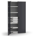 [M52A200C010FWPD] Cassettiera Master con porte con 3 cassetti 2xPR 2x100 1x150 2xPE – H 2000 mm – 1020 × 573 × 2000 mm (54×27 EH), Flessibile – fino a 100 kg, Grigio chiaro + Grigio antracite (RAL 7035+7016)