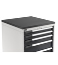 Top in acciaio gommato Master – 1190 × 726 × 32 mm (64×36 EH) – foto 2