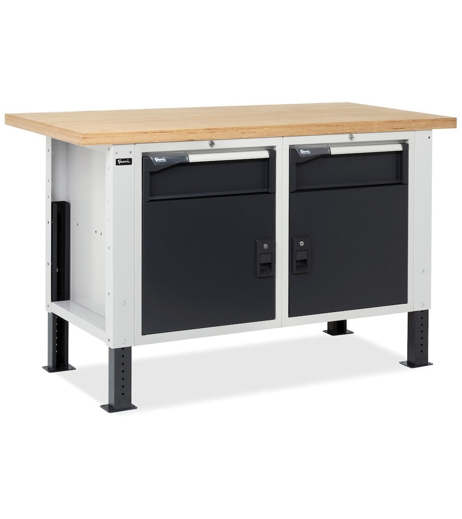 [MASTERBR1504] Banco da lavoro MASTERBR1504 con 2 armadi con 1 cassetto e porta