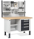 [MASTERBR1510] Banco con armadio a 4 cassetti, 2 semipiani e parete forata
