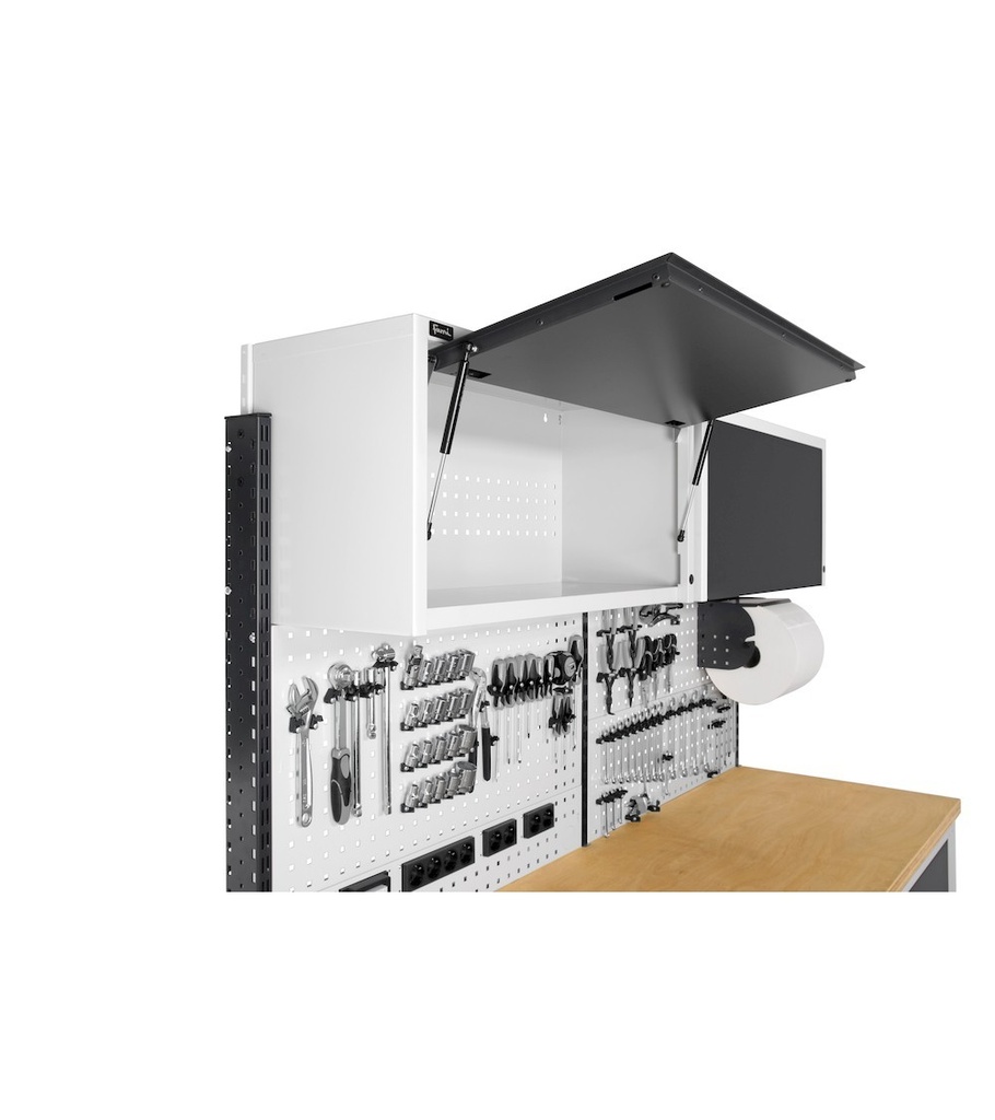 Banco Work Master BR regolabile con parete porta attrezzi, piano in multiplex 40 mm – 2000 × 750 × 1805/2130 mm – foto 23