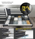 Cassettiera Master con porte con 3 cassetti 2xPR 2x100 1x150 2xPE – H 2000 mm – 1020 × 726 × 2000 mm (54×36 EH), Flessibile – fino a 100 kg, Blu (RAL 5012) – foto 7
