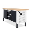 Banco da lavoro con pannello portautensili MASTERBR1509, 150 cm – foto 14
