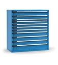 [M73A150C010ME04] Cassettiera Master con 11 cassetti 1x150 1x125 1x75 4x100 3x150 1x200 – H 1500 mm – 1428 × 726 × 1500 mm (78×36 EH), Blu (RAL 5012)