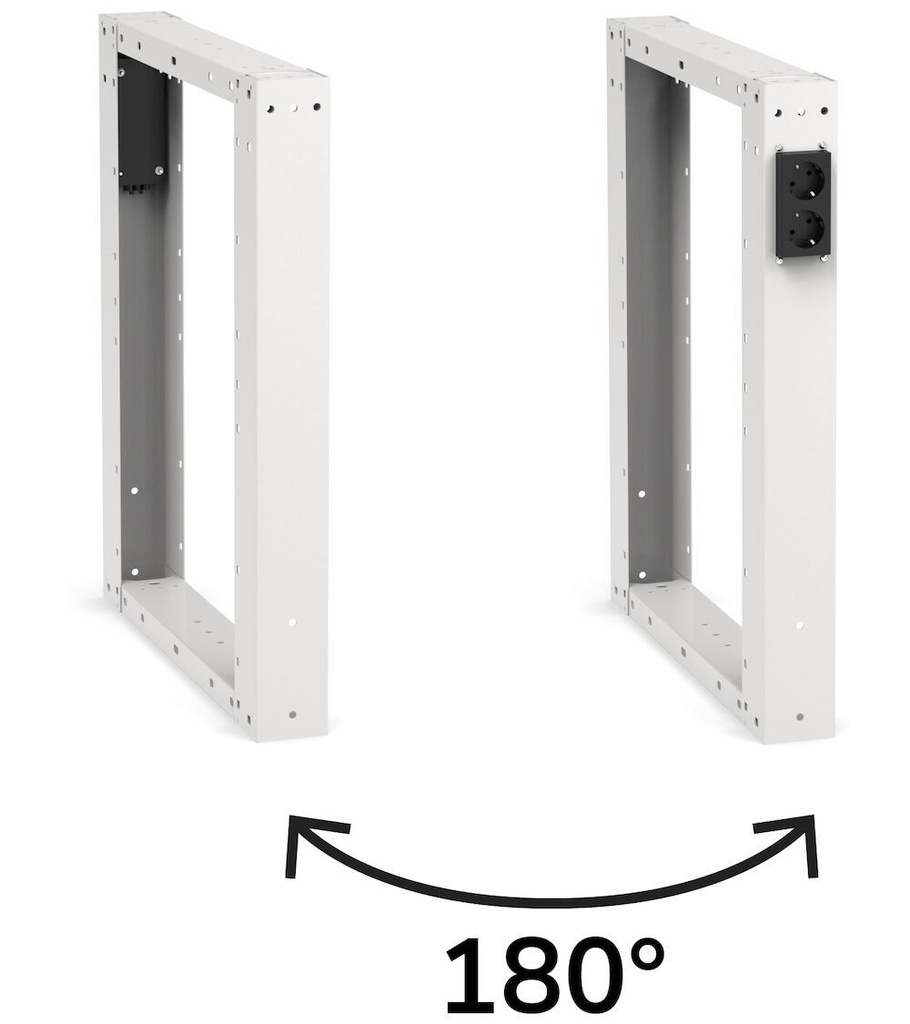 Banco professionale con 4 cassetti e morsa, 150 cm, grigio e antracite – foto 3