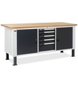 [MASTERBR2003] Banco da lavoro MASTERBR2003 con 1 armadio a cassetti con 5 cassetti e 2 armadi con porta