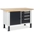 [MASTERBR1502] Banco da lavoro MASTERBR1502 con 1 armadio a cassetti con 4 cassetti e 1 armadio con porta