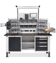 [MASTERBR2008] Banco Work Master BR regolabile con parete porta attrezzi, piano in multiplex 40 mm – 2000 × 750 × 1985/2310 mm