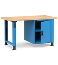 [MASTERWR1546] Banco Work Master regolabile con porta 1xPR – 1500 × 750 × 765/1115 mm, Blu + Grigio antracite (RAL 5012+7016)