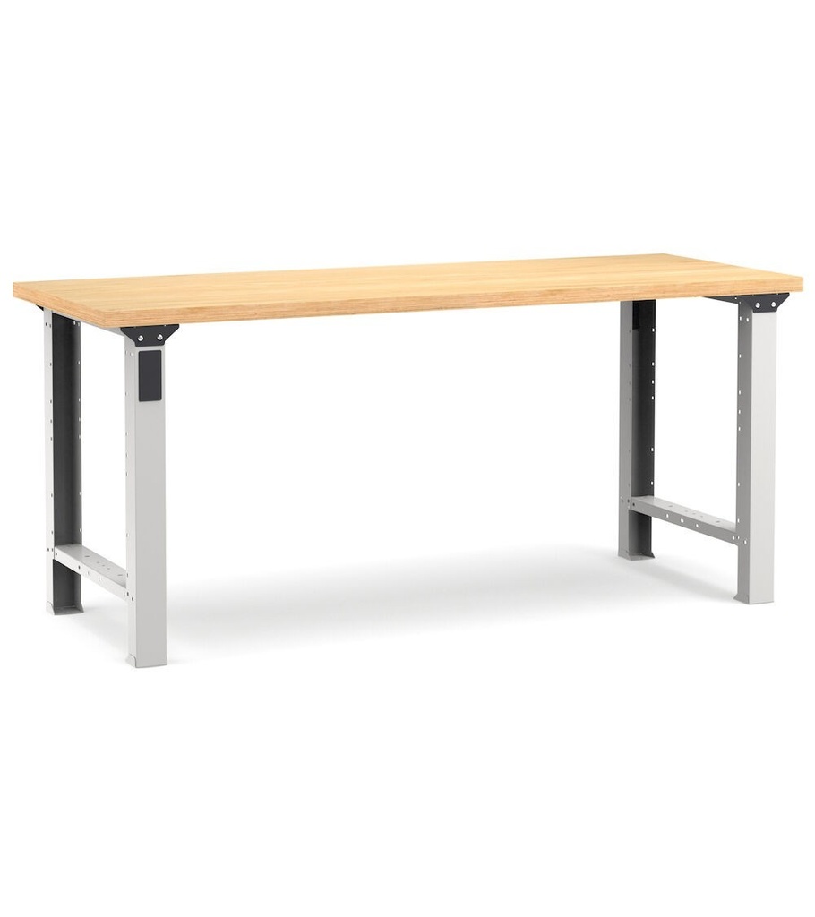 [MASTERWR2001] Banco da lavoro Work Master fisso – 2000 × 750 × 890 mm, Grigio chiaro + Grigio antracite (RAL 7035+7016)
