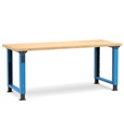 [MASTERWR2004] Banco da lavoro Work Master regolabile in altezza – 2000 × 750 × 765/1115 mm, Blu + Grigio antracite (RAL 5012+7016)