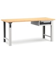 [MASTERWR2007] Banco con 1 cassetto 1x100 Work Master – H 890 mm – 2000 × 750 × 890 mm, Grigio chiaro + Grigio antracite (RAL 7035+7016)