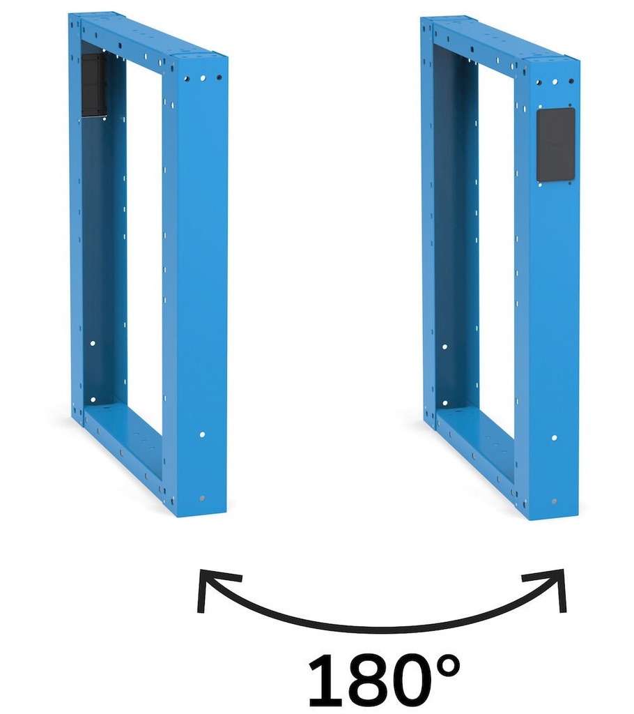 Banco professionale con 4 cassetti e morsa, 150 cm, blu e antracite – foto 3