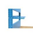 Banco da lavoro Work Master regolabile con parete porta attrezzi – 3000 × 750 × 1708/2058 mm, Blu + Grigio antracite (RAL 5012+7016) – foto 10