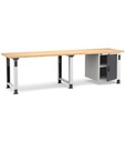 [MASTERWR3045] Banco Work Master regolabile con porta 1xPR – 3000 × 750 × 765/1115 mm, Grigio chiaro + Grigio antracite (RAL 7035+7016)