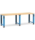 [MASTERWR2504] Banco da lavoro Work Master regolabile in altezza – 2500 × 750 × 765/1115 mm, Blu + Grigio antracite (RAL 5012+7016)