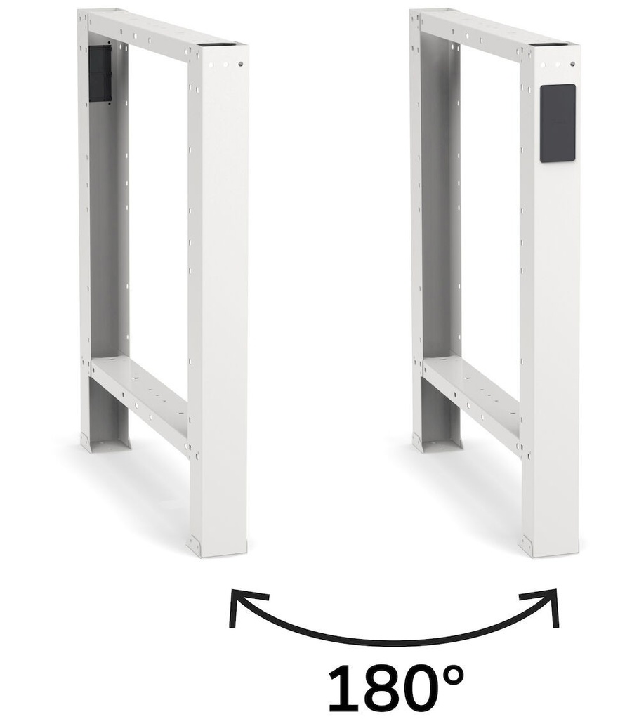 Banco con 4 cassetti 2x75 1x150 1x200 Work Master – H 890 mm – 2500 × 750 × 890 mm, Grigio chiaro + Grigio antracite (RAL 7035+7016) – foto 2