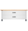 Banco Work Master BR regolabile smontato, piano in multiplex 40 mm – 2000 × 750 × 740/1065 mm – foto 2