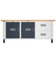 Banco Work Master BR regolabile smontato, piano in multiplex 40 mm – 2000 × 750 × 740/1065 mm – foto 4