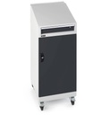 Armadio con porta a battente con leggio Perfom – H 1409 mm – Grigio chiaro + Grigio antracite (RAL 7035+7016) – foto 9