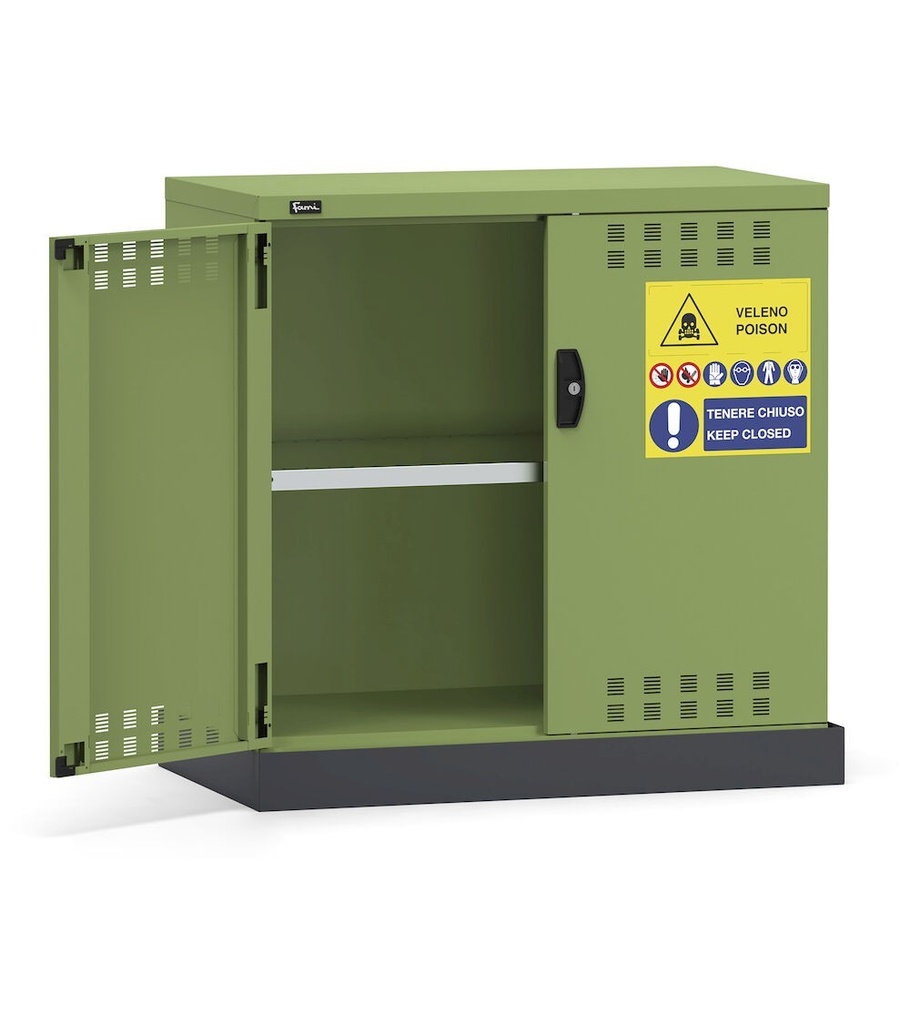 Armadio con porte a battente fessurate Perfom – 1048 × 600 × 1027 mm – foto 2