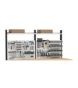 Banco con 1 cassetto 1x100 Work Master – H 1708/2058 mm – 3000 × 750 × 1708/2058 mm, Grigio chiaro + Grigio antracite (RAL 7035+7016) – foto 18