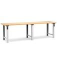 [MASTERWR3001] Banco da lavoro Work Master fisso – 3000 × 750 × 890 mm, Grigio chiaro + Grigio antracite (RAL 7035+7016)