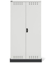 Armadio con porte a battente fessurate Perfom – 1048 × 600 × 2027 mm, Grigio chiaro (RAL 7035) – foto 2