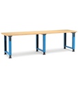 [MASTERWR3004] Banco da lavoro Work Master regolabile in altezza – 3000 × 750 × 765/1115 mm, Blu + Grigio antracite (RAL 5012+7016)