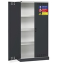Armadio con porte a battente fessurate Perfom – 1048 × 600 × 2027 mm, Grigio chiaro + Grigio antracite (RAL 7035+7016) – foto 2