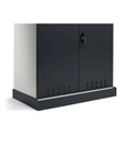 Armadio con porte a battente fessurate Perfom – 1048 × 600 × 2027 mm, Grigio chiaro + Grigio antracite (RAL 7035+7016) – foto 4