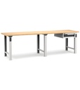 [MASTERWR3007] Banco con 1 cassetto 1x100 Work Master – H 890 mm – 3000 × 750 × 890 mm, Grigio chiaro + Grigio antracite (RAL 7035+7016)