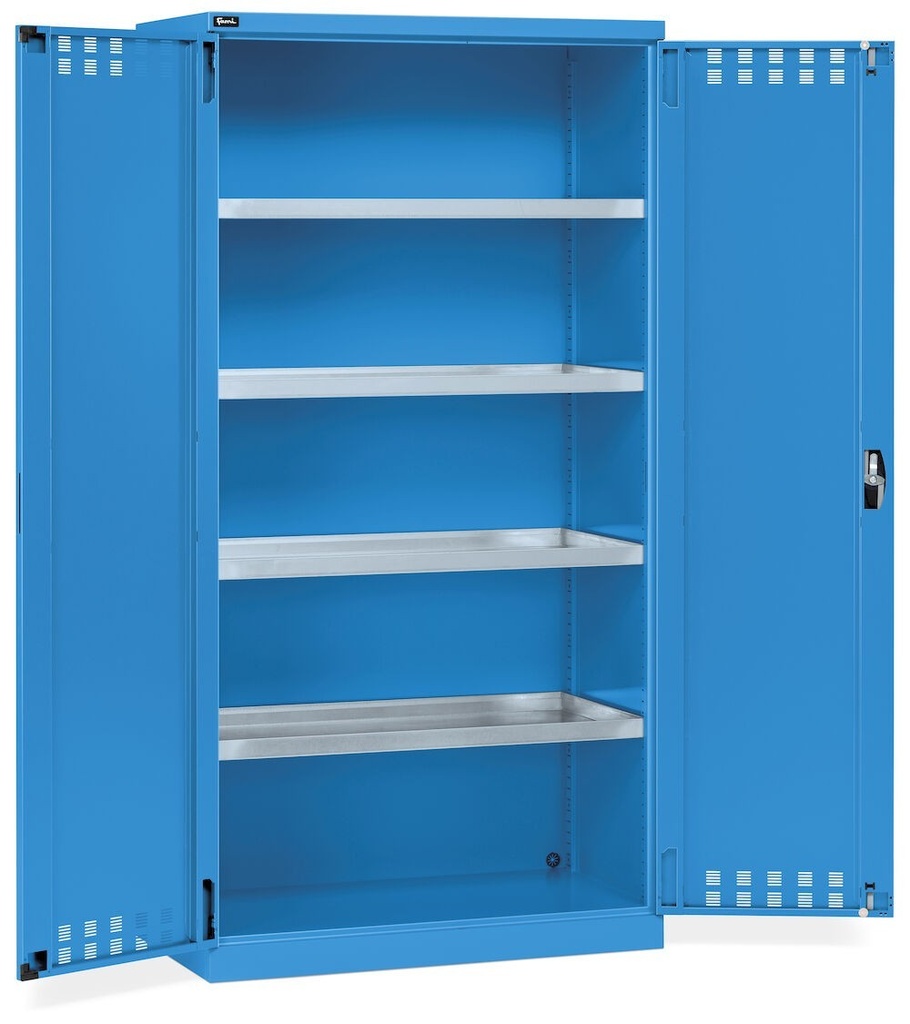[PERFOM14032] Armadio con porte a battente fessurate Perfom – 1023 × 555 × 2000 mm, Blu (RAL 5012)