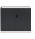Armadio con porte a battente Perfom – 64×27 EH – 1193 × 555 × 1000 mm, Grigio chiaro + Grigio antracite (RAL 7035+7016) – foto 2