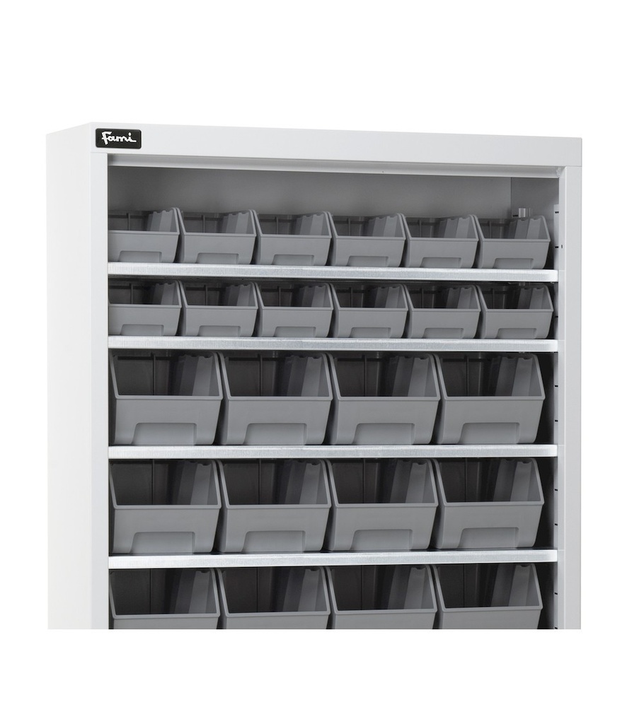 Armadio con 48 contenitori Picking Box Air – H 1651 mm – Grigio chiaro (RAL 7035) – foto 2
