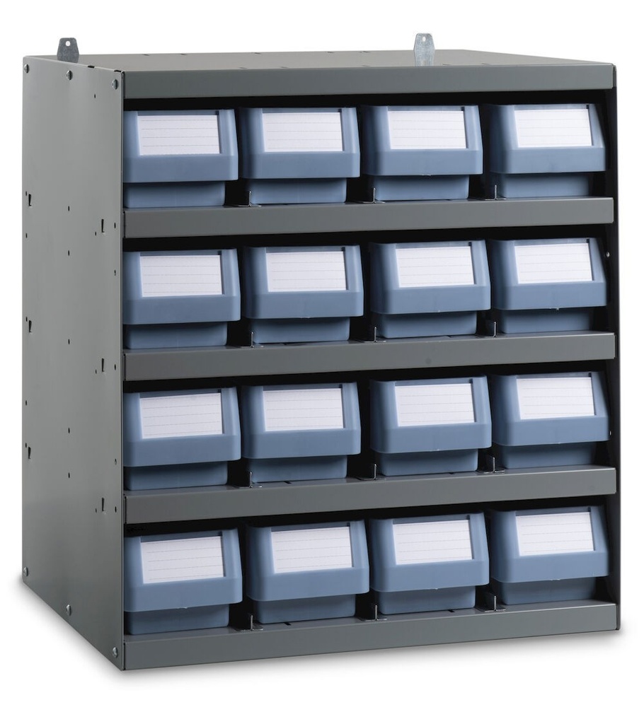 [RKBOX4004] Scaffale con 16 cassette RK Box Classic – H 545 mm – 500 × 400 × 545 mm