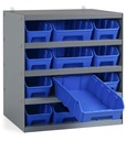 Scaffale con 12 contenitori RK Box Air – 500 × 400 × 545 mm – foto 2