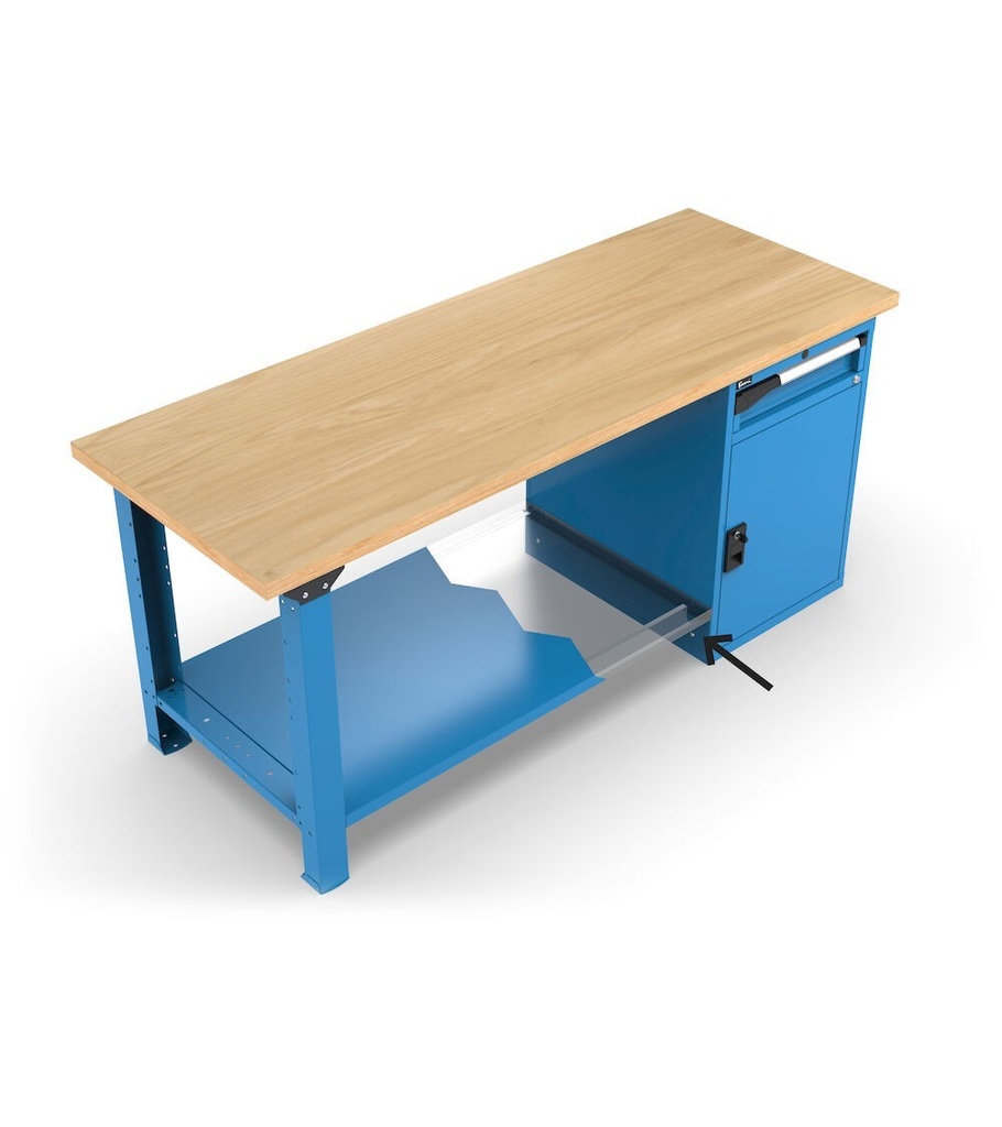 [MBISUP7850V0V04] Supporto piano inferiore per armadio H=850 mm Master – H 102 mm – Blu (RAL 5012)