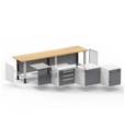 Banco Work Master BR regolabile smontato, piano in multiplex 40 mm – 1500 × 750 × 740/1065 mm – foto 7