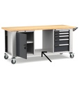 Piano inferiore per banchi Work Master – 1683 × 724 × 35 mm, Grigio chiaro (RAL 7035) – foto 2